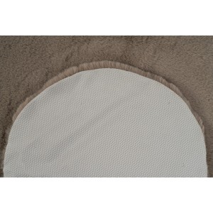 Tapis enfant 100x100cm, design E105S coloris taupe - Confort et élégance pour votre intérieur