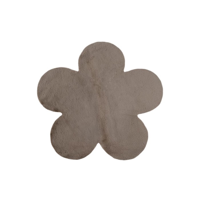 Tapis enfant 100x100cm, design E105S coloris taupe - Confort et élégance pour votre intérieur