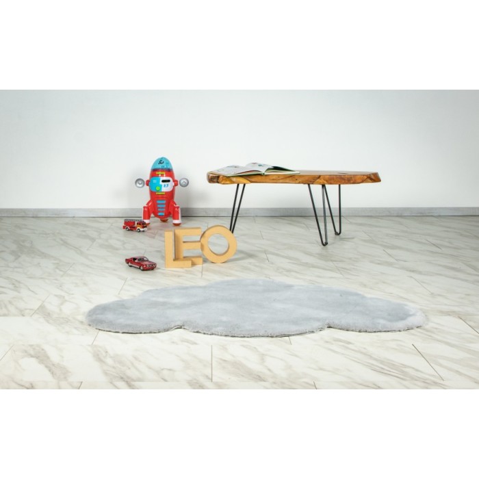 Tapis 120x80cm, design E505S coloris argent - Confort et élégance pour votre intérieur