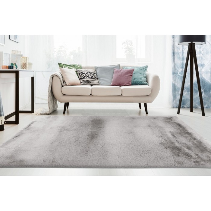 Tapis 150x80cm, design E009Y coloris argent - Confort et élégance pour votre intérieur