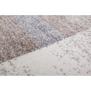 Tapis 150x80cm, design F005G coloris beige argenté - Confort et élégance pour votre intérieur