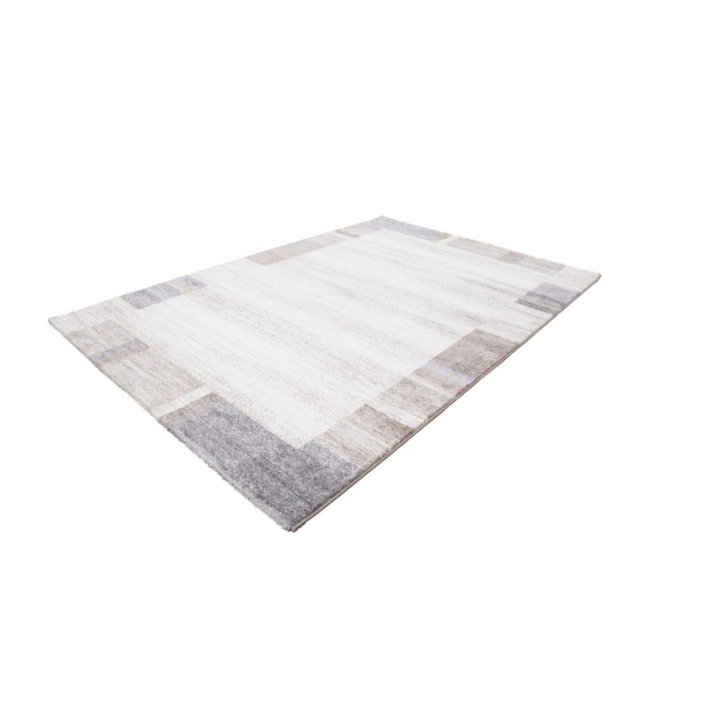 Tapis 230x160cm, design F005G coloris beige argenté - Confort et élégance pour votre intérieur