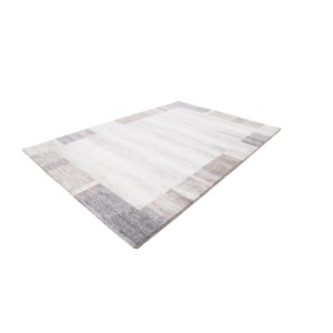 Tapis 230x160cm, design F005G coloris beige argenté - Confort et élégance pour votre intérieur