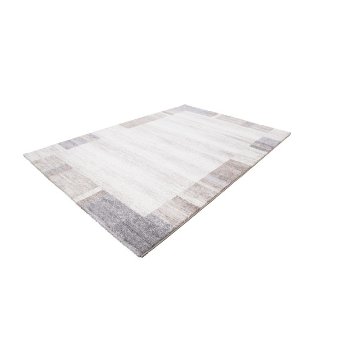 Tapis 290x200cm, design F005G coloris beige argenté - Confort et élégance pour votre intérieur