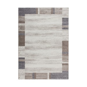 Tapis 290x200cm, design F005G coloris beige argenté - Confort et élégance pour votre intérieur