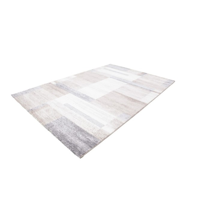 Tapis 230x160cm, design F105G coloris beige argenté - Confort et élégance pour votre intérieur
