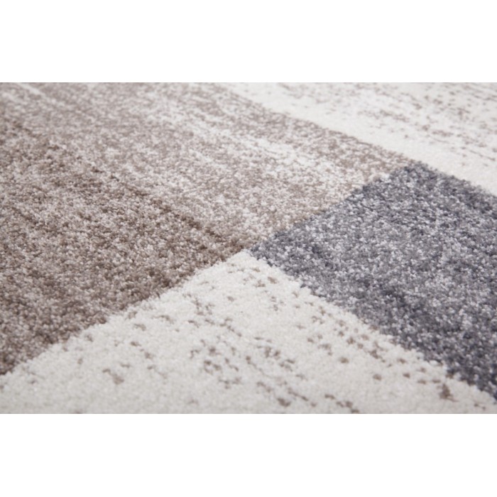 Tapis 230x160cm, design F105G coloris beige argenté - Confort et élégance pour votre intérieur