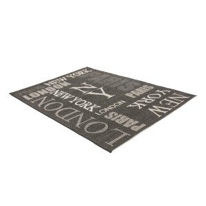 Tapis 150x80cm, design F115A coloris graphite - Confort et élégance pour votre intérieur