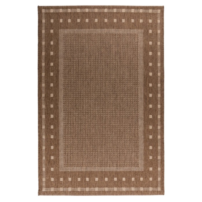 Tapis 110x60cm, design F025A coloris café - Confort et élégance pour votre intérieur