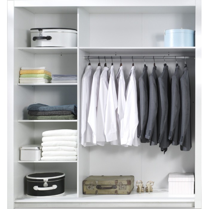 Chambre complète SENA, coloris blanc brillant, lit 160x200cm