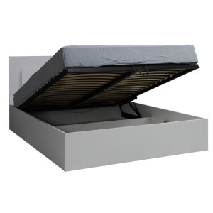 Chambre compléte SENA, blanc brillant, lit option coffre 160x200 cm, idéale pour une chambre lumineuse