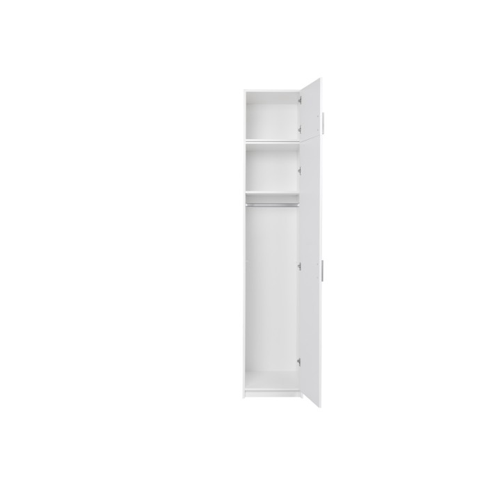 Surmeuble d’armoire FLEX – 1 porte – Blanc brillant – Rangement gain de place