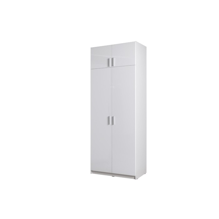 Surmeuble d'armoire deux portes collection FLEX, coloris blanc brillant