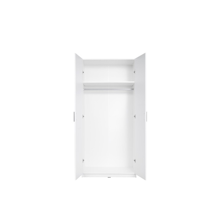 Armoire deux portes collection FLEX, coloris blanc brillant