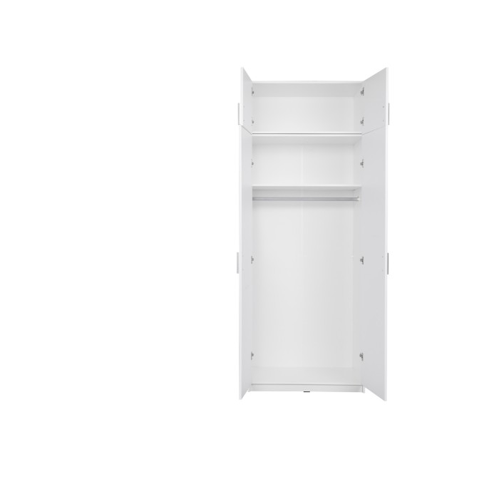 Armoire deux portes collection FLEX, coloris blanc brillant