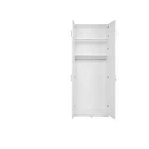 Armoire deux portes collection FLEX, coloris blanc brillant