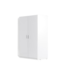 Armoire d'angle deux portes collection FLEX, blanc brillant
