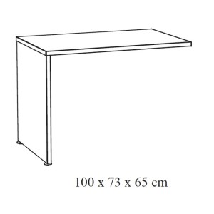 Retour de bureau YUKON – 100 cm chêne brut – Extension design pour bureau professionnel