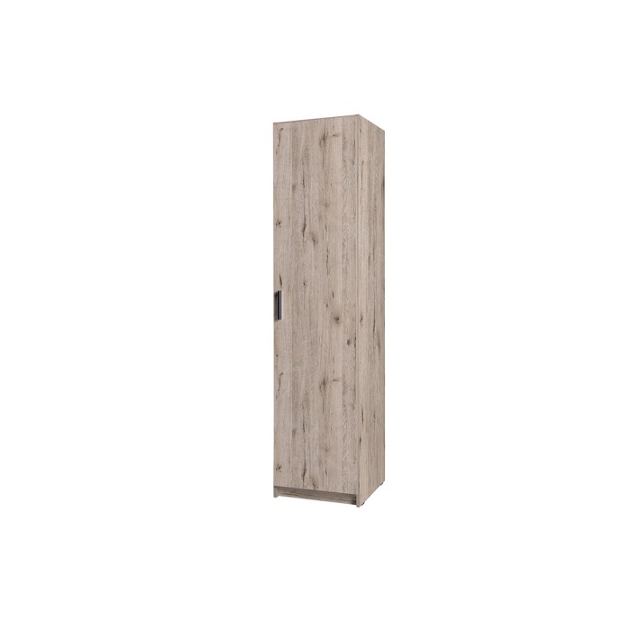 Armoire une porte collection FLEX, coloris chêne wellington et gris graphite