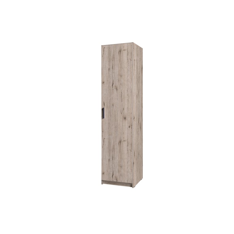Armoire une porte collection FLEX, coloris chêne wellington et gris graphite