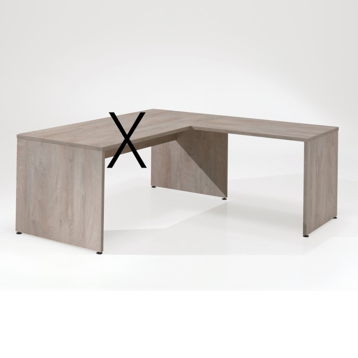 Retour de bureau YUKON – 100 cm chêne brut – Extension design pour bureau professionnel