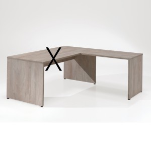 Retour de bureau YUKON – 100 cm chêne brut – Extension design pour bureau professionnel