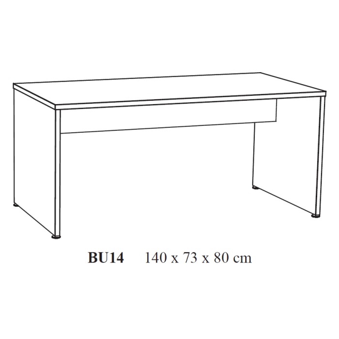 Bureau professionnel YUKON – 140 cm chêne brut – Design robuste et élégant