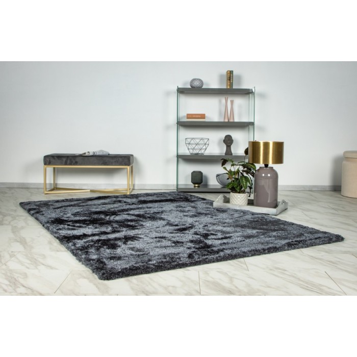 Tapis 150x80, design G008R coloris graphite - Confort et élégance pour votre intérieur