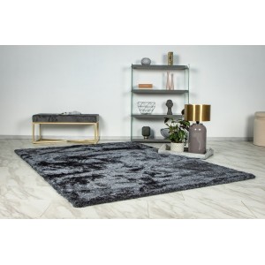 Tapis 170x120cm, design G008R coloris graphite - Confort et élégance pour votre intérieur