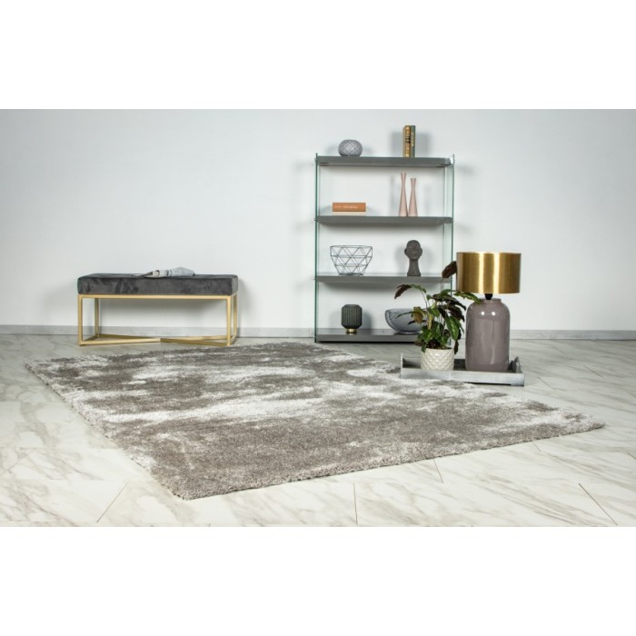 Tapis 230x160cm, design G008R coloris argent - Confort et élégance pour votre intérieur