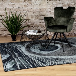 Tapis 290x200cm, design G108A coloris bleu pétrole - Confort et élégance pour votre intérieur