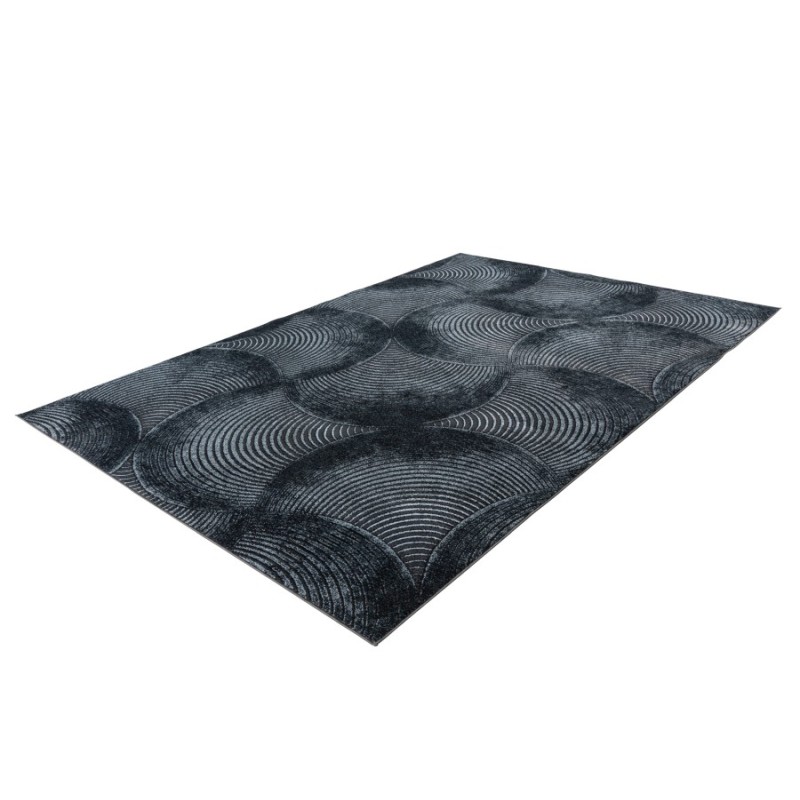 Tapis 150x80cm, design G208A coloris bleu pétrole - Confort et élégance pour votre intérieur