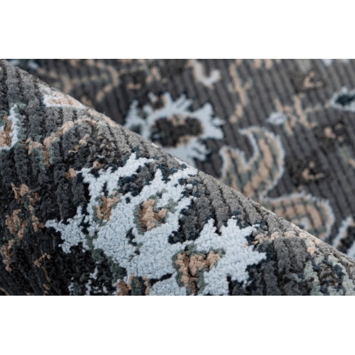 Tapis 290x200cm, design G708A coloris bleu pétrole - Confort et élégance pour votre intérieur