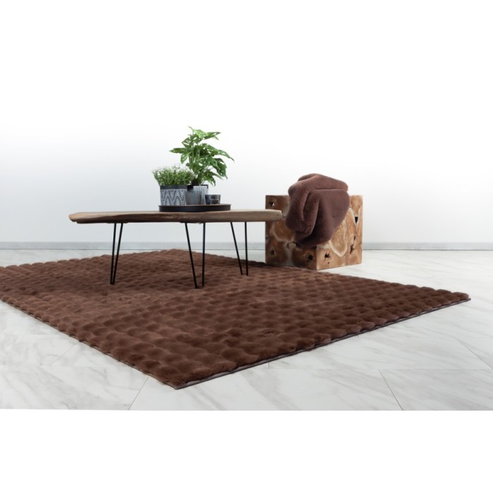 Tapis 170x120cm, design H008Y coloris taupe foncé - Confort et élégance pour votre intérieur