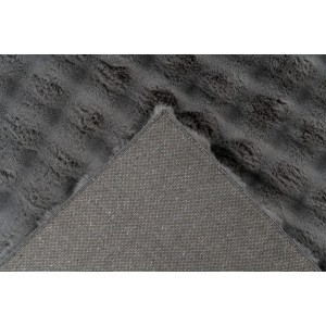 Tapis 150x80cm, design H008Y coloris graphite - Confort et élégance pour votre intérieur