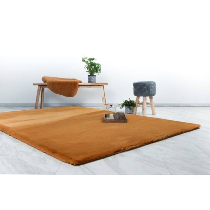 Tapis 150x80cm, design H008N coloris ambré - Confort et élégance pour votre intérieur