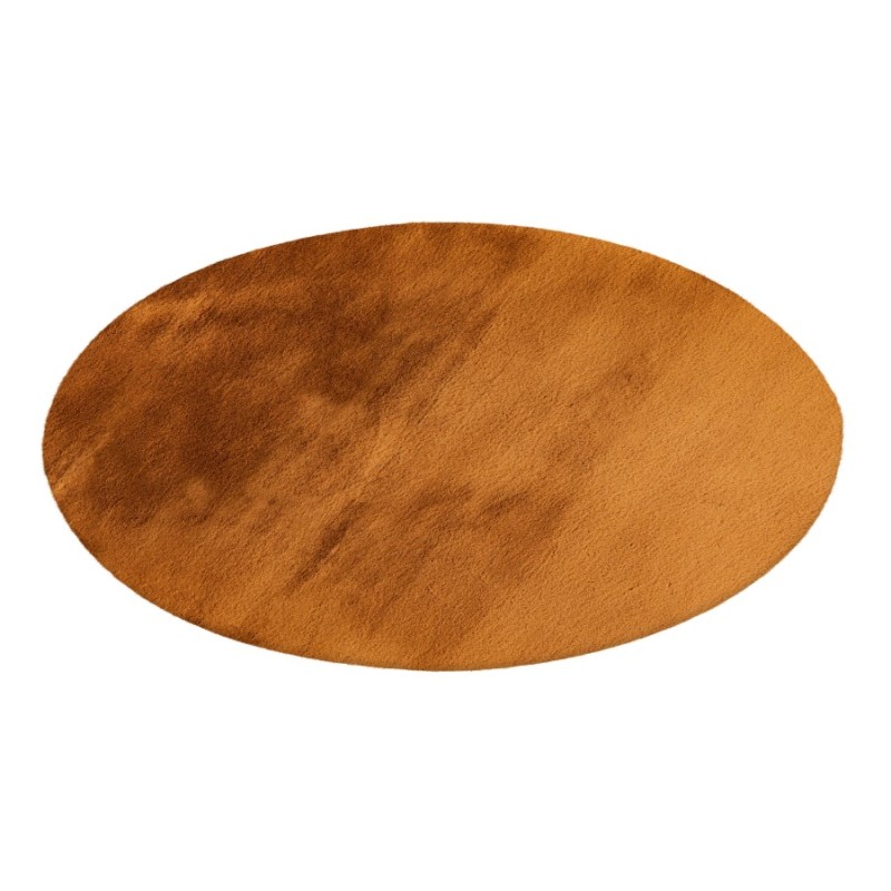 Tapis 160x160cm, design H008N coloris ambré - Confort et élégance pour votre intérieur