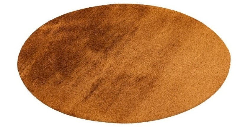 Tapis 160x160cm, design H008N coloris ambré - Confort et élégance pour votre intérieur