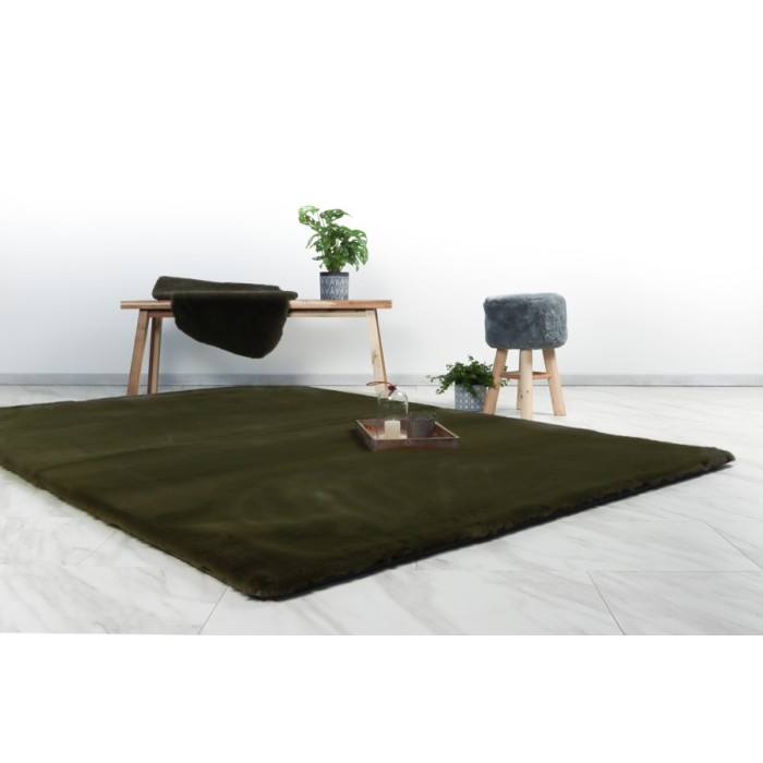 Tapis 290x200cm, design H008N coloris vert basilic - Confort et élégance pour votre intérieur