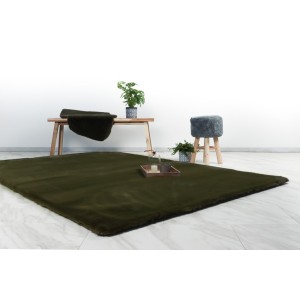 Tapis 290x200cm, design H008N coloris vert basilic - Confort et élégance pour votre intérieur