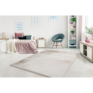 Tapis 230x160cm, design H008N coloris beige - Confort et élégance pour votre intérieur