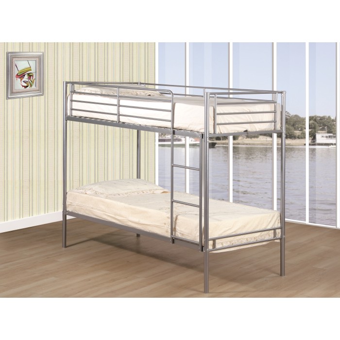 Lit superposé 90x200 collection LUCKY, coloris Gris