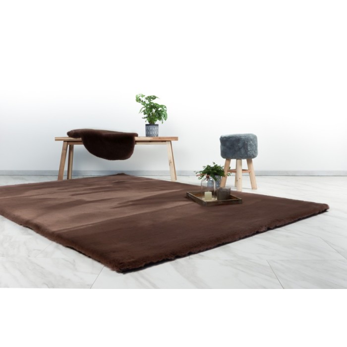 Tapis 170x120cm, design H008N coloris taupe foncé - Confort et élégance pour votre intérieur