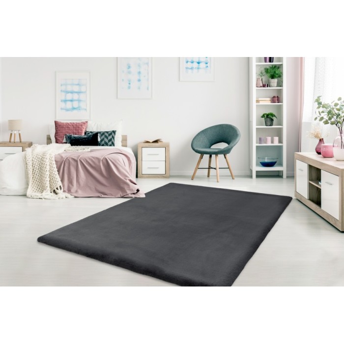 Tapis 230x160cm, design H008N coloris graphite - Confort et élégance pour votre intérieur