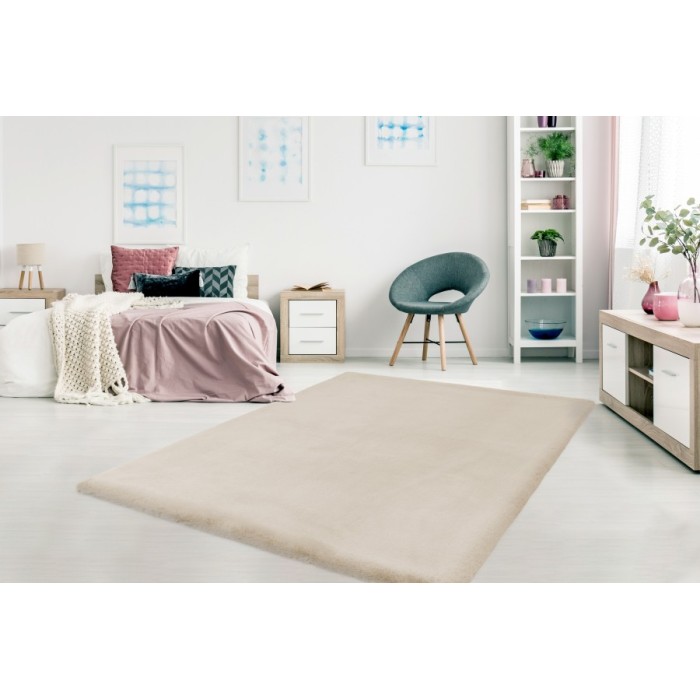 Tapis 290x200cm, design H008N coloris ivoire - Confort et élégance pour votre intérieur