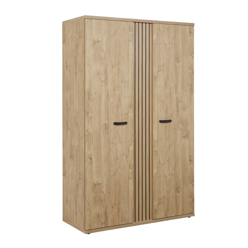 Armoire enfant 2 portes TOMMY – Chêne doré – Design robuste et chaleureux