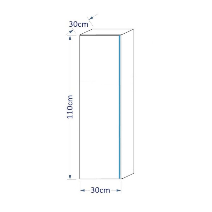 Colonne de salle de bain suspendu, collection BIRD, coloris noir mat et noir brillant, idéal pour une salle de bain moderne.