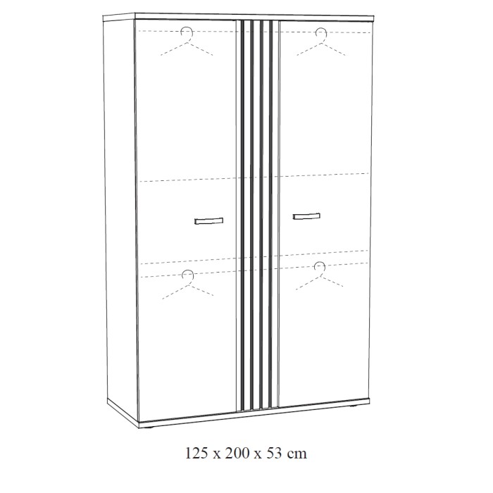Chambre bébé ou enfant TOMMY, lit 60x120 évolutif en 90x200, armoire, commode à langer et chevet