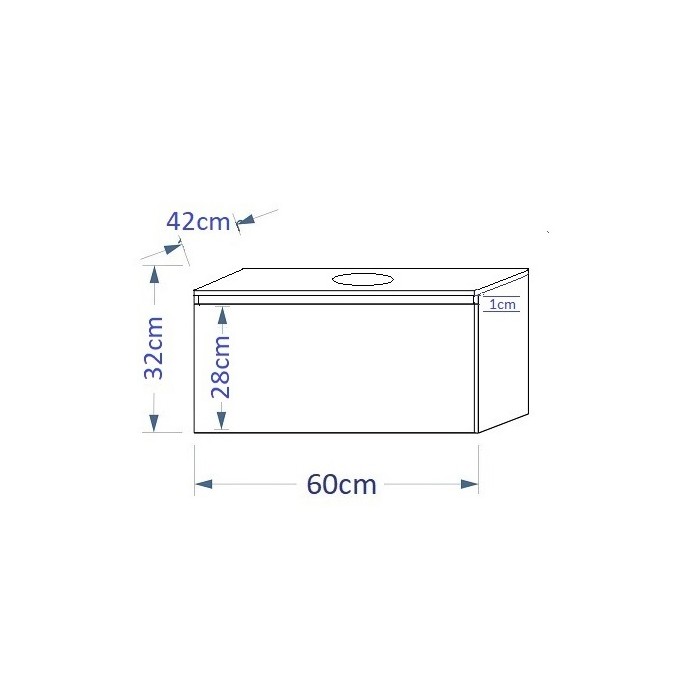 Meuble sous vasque suspendu collection OWL, coloris noir mat et noir brillant, idéal pour une salle de bain design