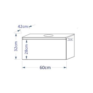 Meuble sous vasque suspendu collection OWL, coloris noir mat et noir brillant, idéal pour une salle de bain design